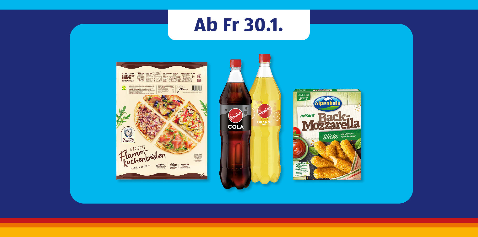 Lebensmittel- und Getränkeprodukte.