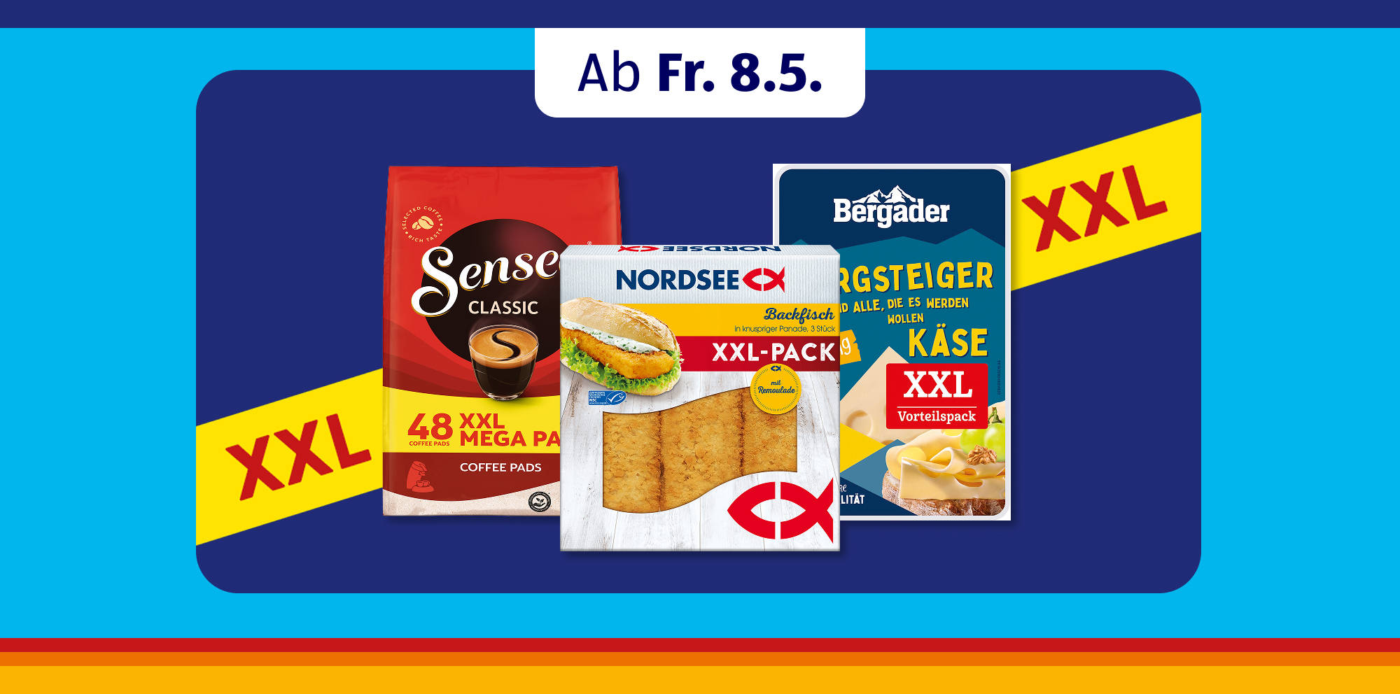 XXL-Lebensmittelpakete in Aktion.