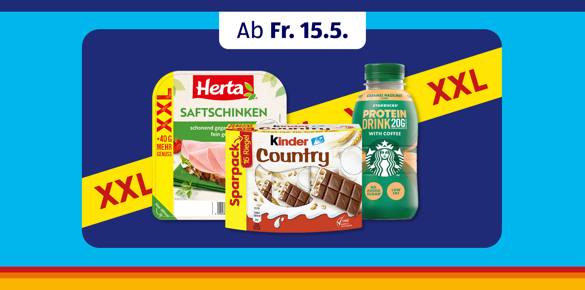 XXL-Lebensmittelpakete in Aktion.