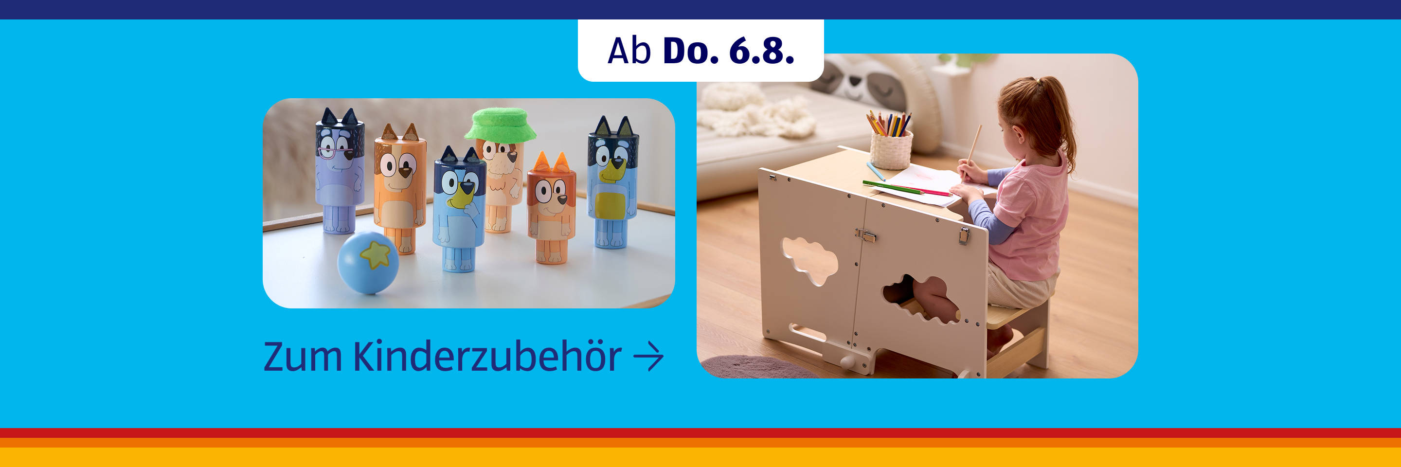 Kinderaccessoires wie Spielzeug und Schreibtisch im Angebot.