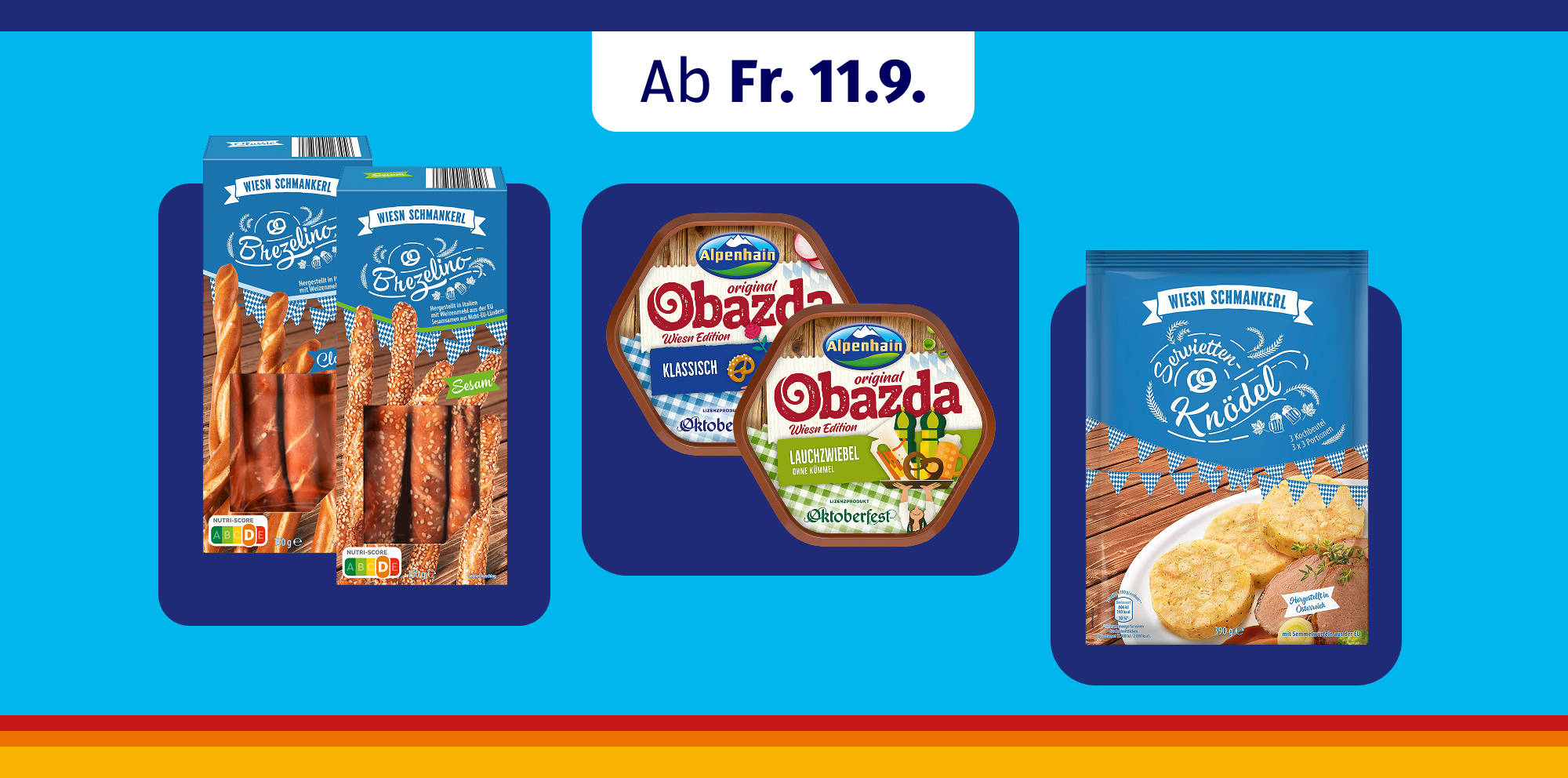 Bayerische Snackauswahl in Aktion.