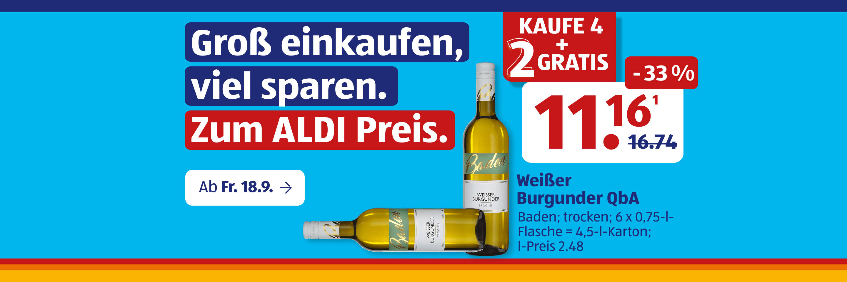 Weißwein im Angebot von ALDI.