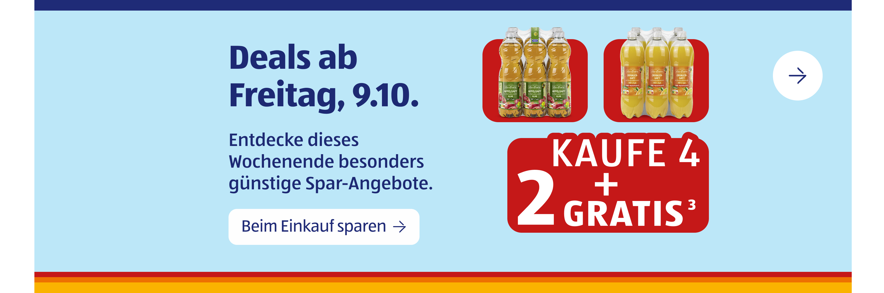 Mehrere Flaschen eines Aktionsprodukts mit dem Hinweis „Kaufe 4 + 2 gratis“ auf hellem Hintergrund.