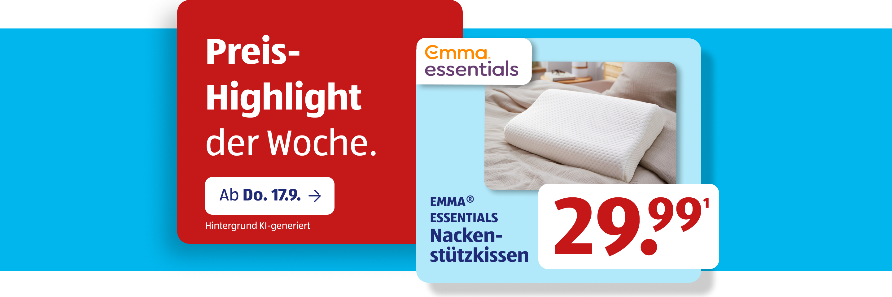 Emma Essentials Nackenstützkissen im Wochenangebot.