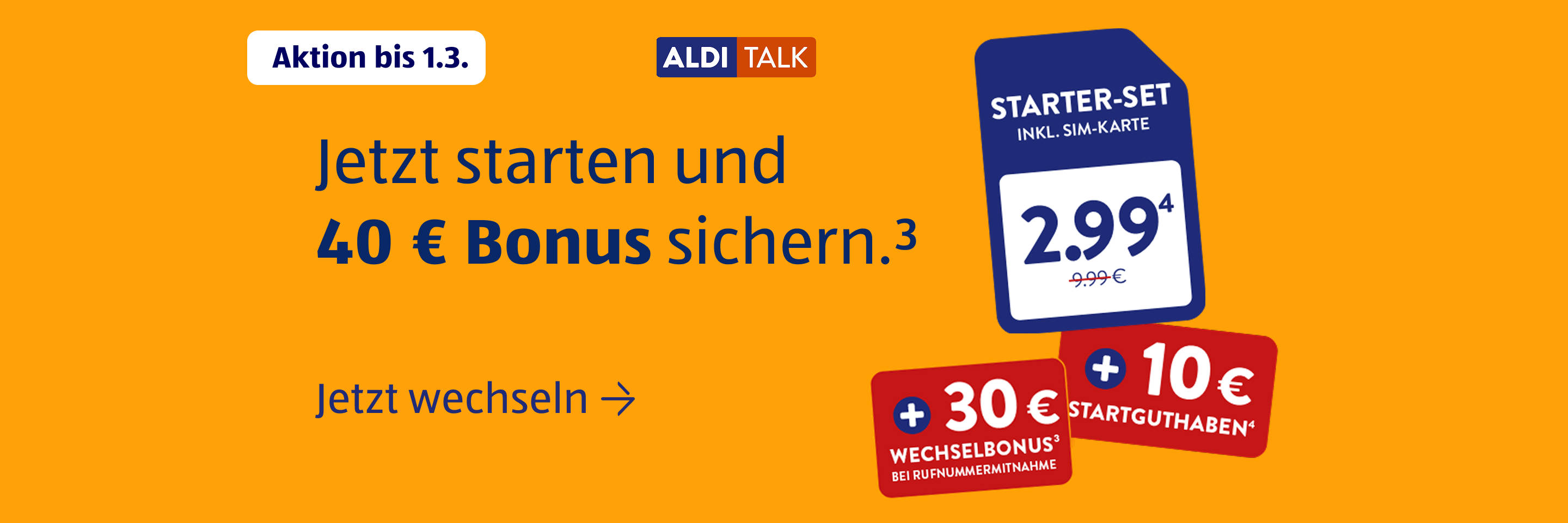 ALDI TALK Starter Set inkl. SIM-Karte.