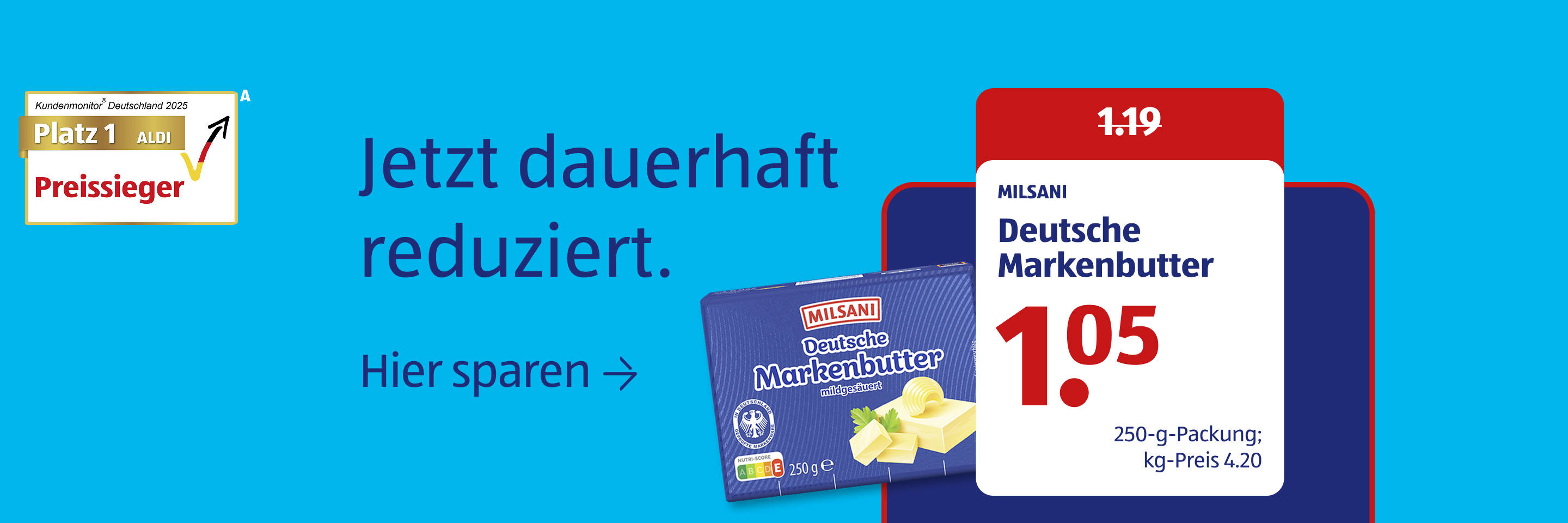 Lebensmittel auf dem blauen Hintergrund.