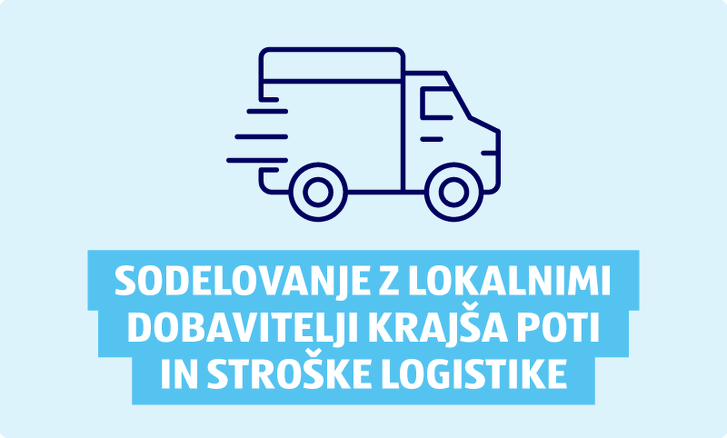 Tovornjaček na modri podlagi