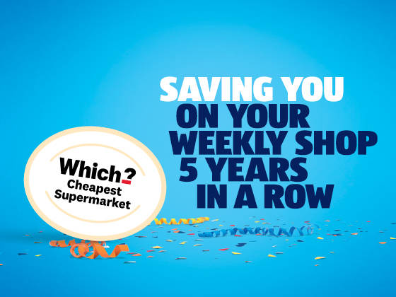 Which? Cheapest Supermarket 5 years running mobile