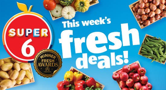 Fruit and veg offers image / button