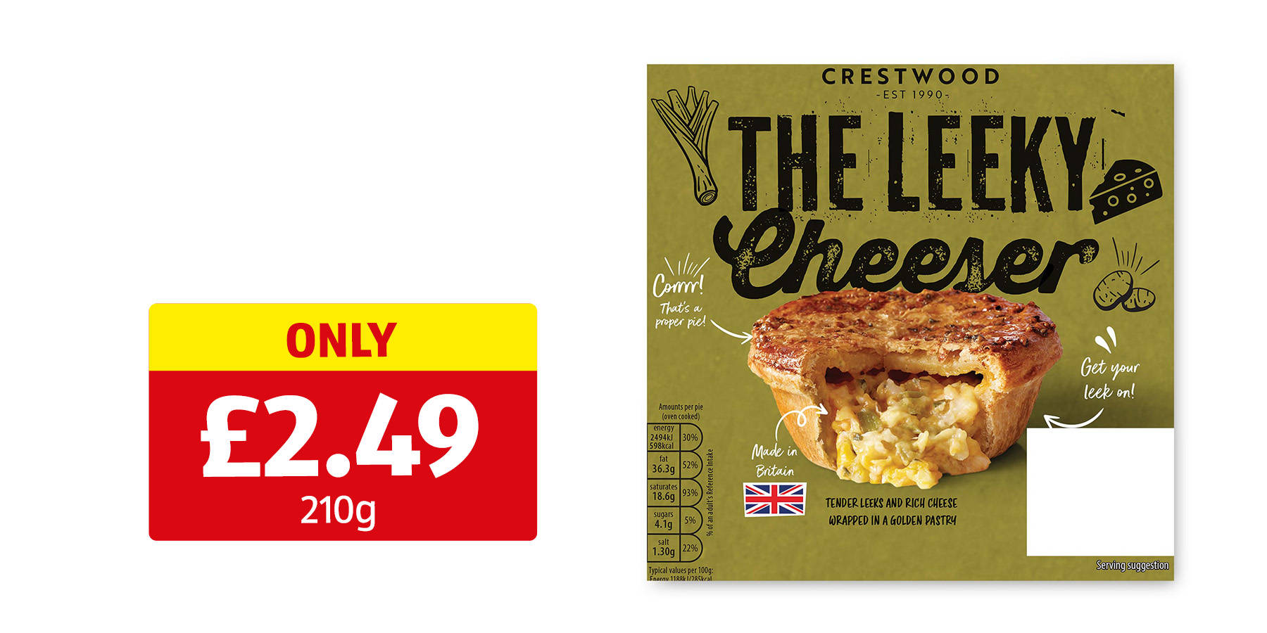 Image of Cheddar, Leek & Potato Pie