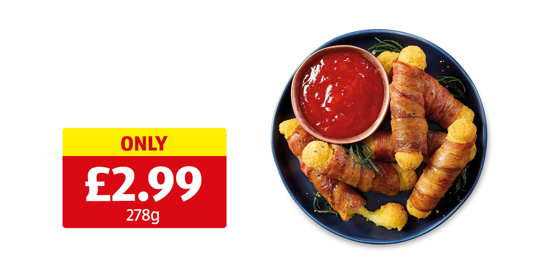 Image of Mozzarella Stickets Wrapped in Bacon