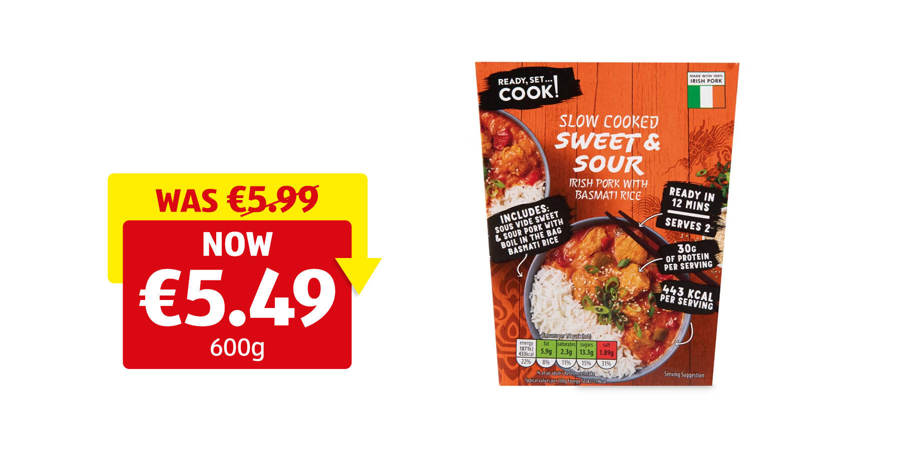 Image of Irish Slow Cooked Sweet & Sour Pork Meal Kit