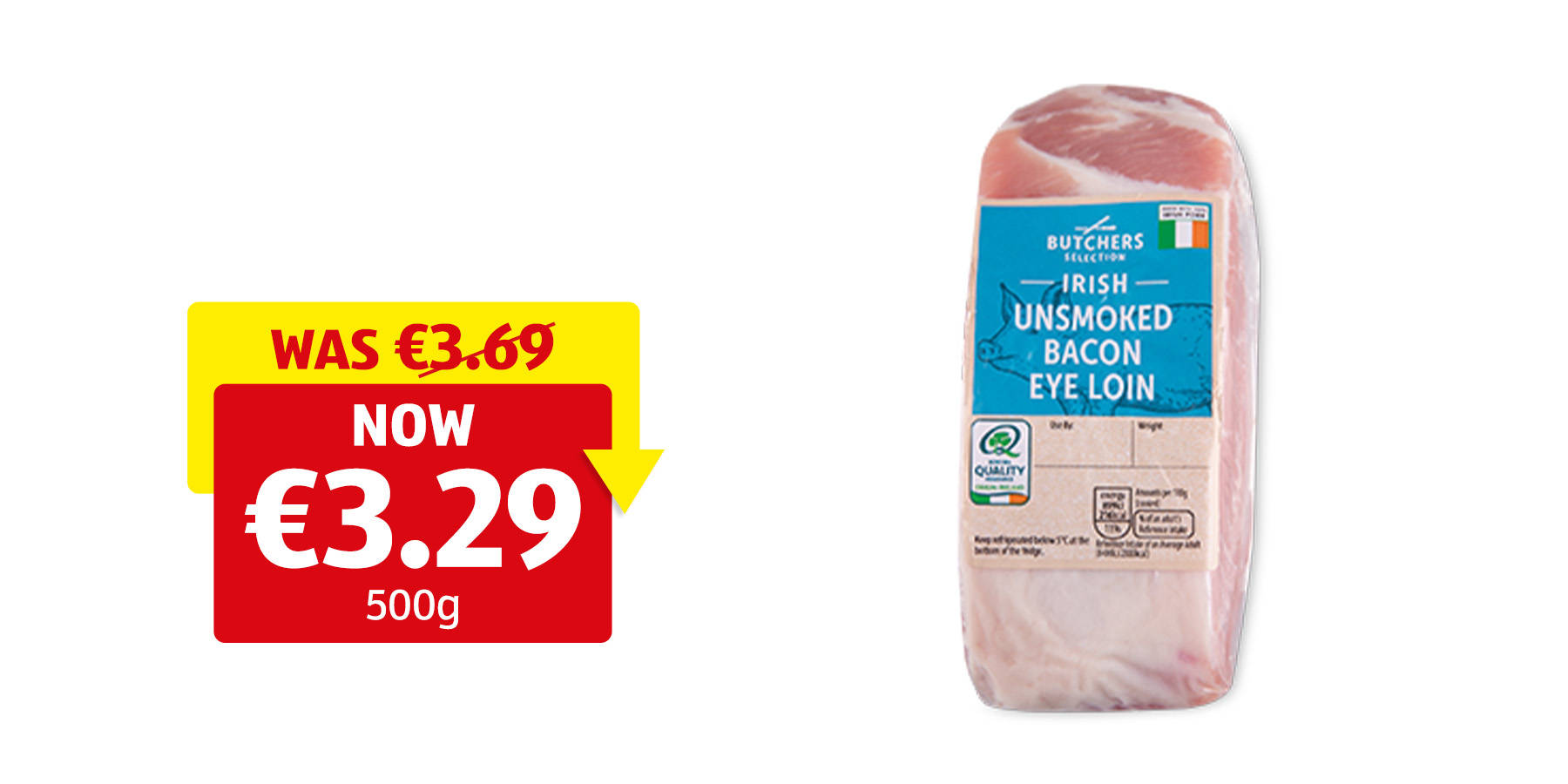 Image of Irish Bacon Eye Loin 500g