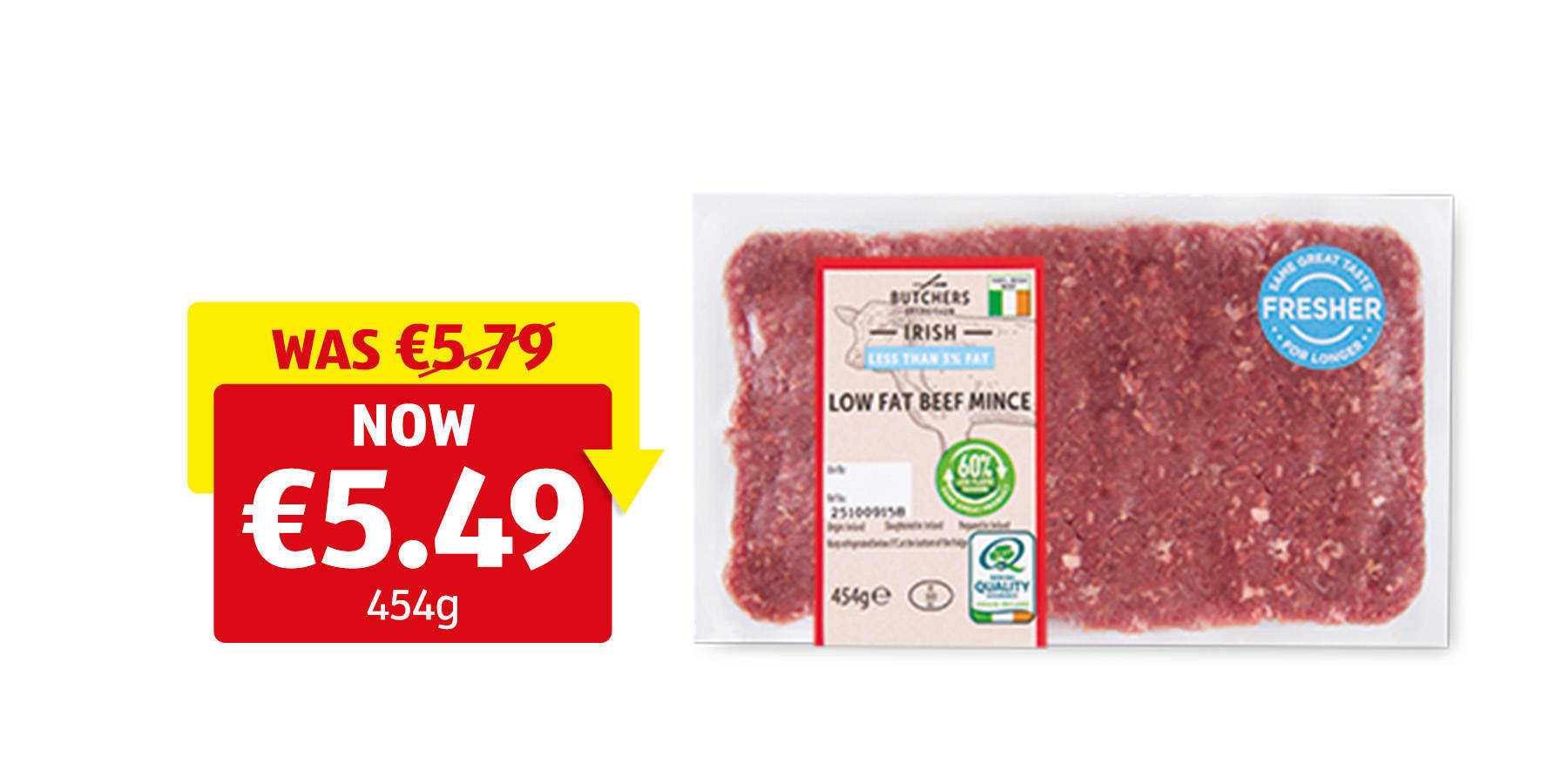 Image of Irish Low Fat Beef Mince - 3% Fat 454g