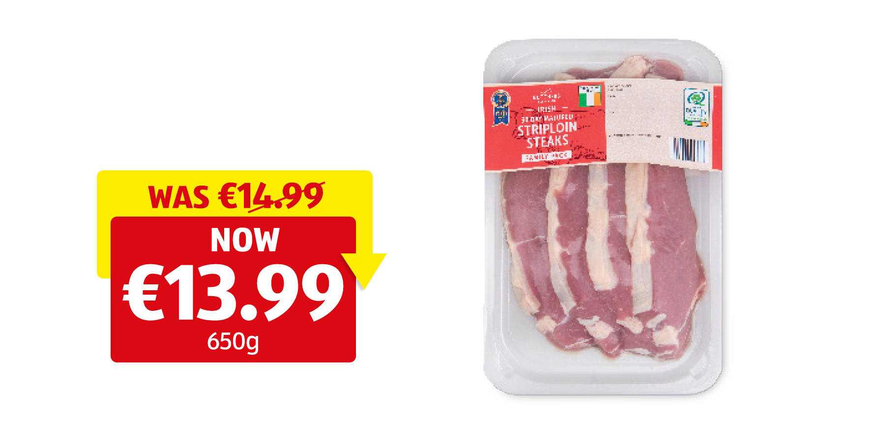 Image of Irish Striploin Steaks 4 Pack