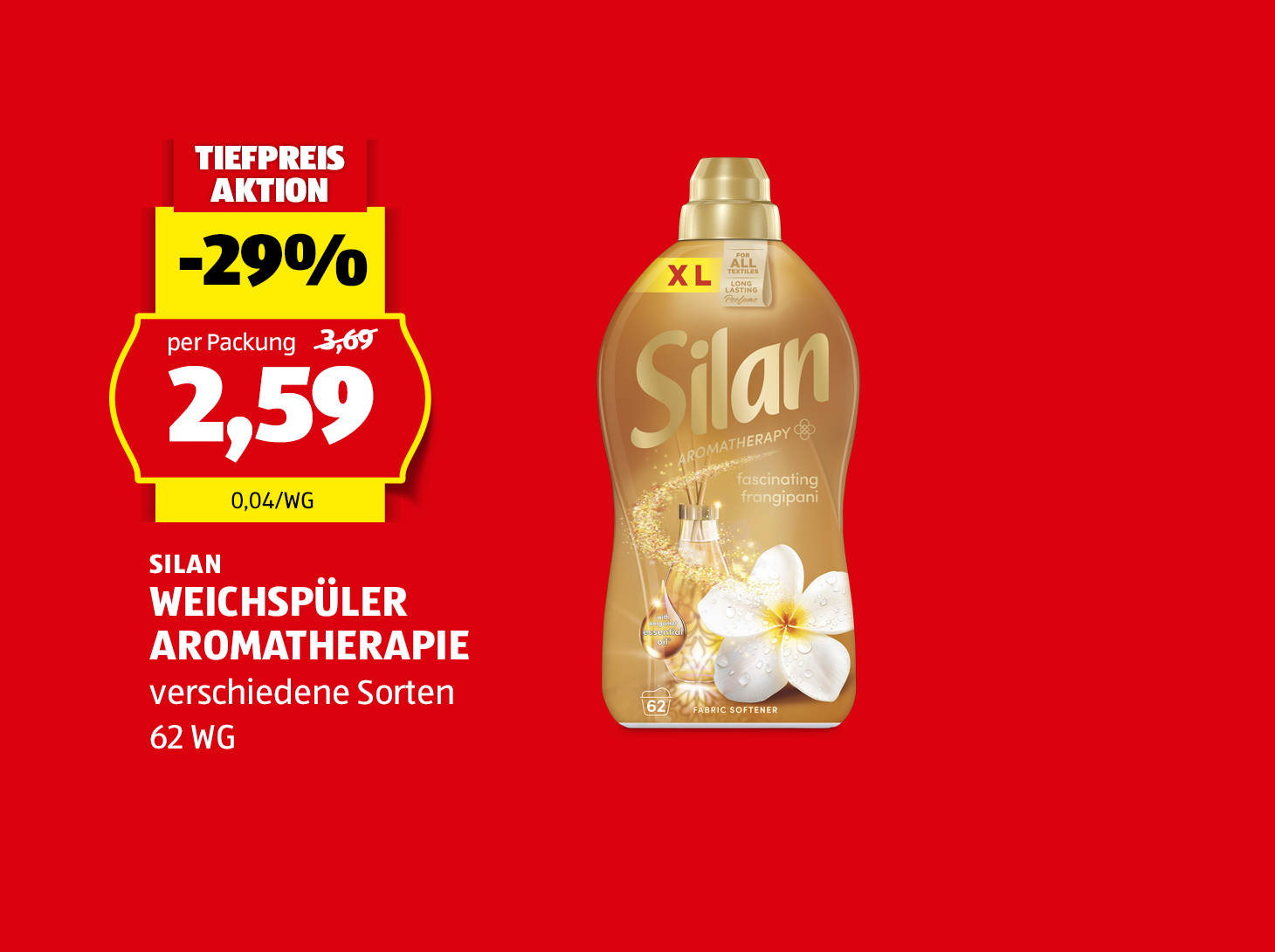Silan Weichspüler Aromatherapie, € 2,59
