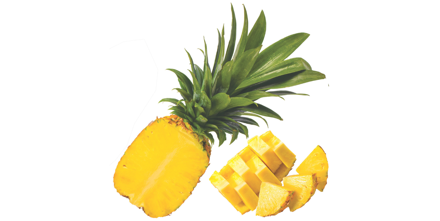 Ananas na beli podlagi