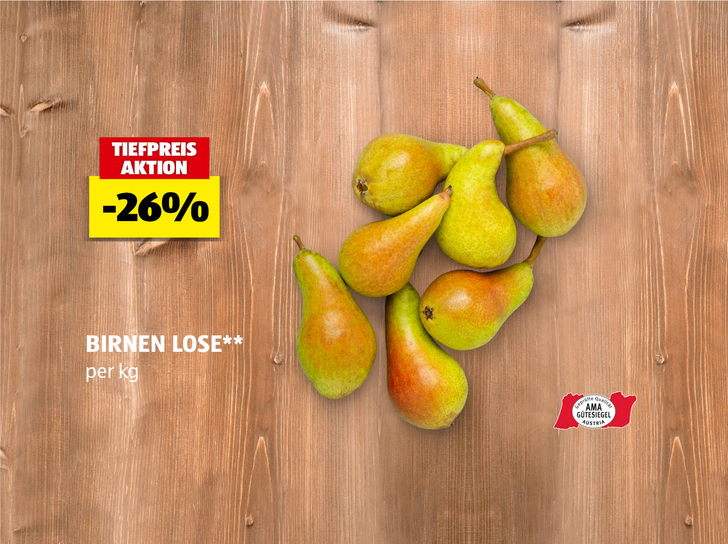 Birnen Lose, per kg, -26% preisgesenkt gegenüber dem am 22.10. gültigen Verkaufspreis