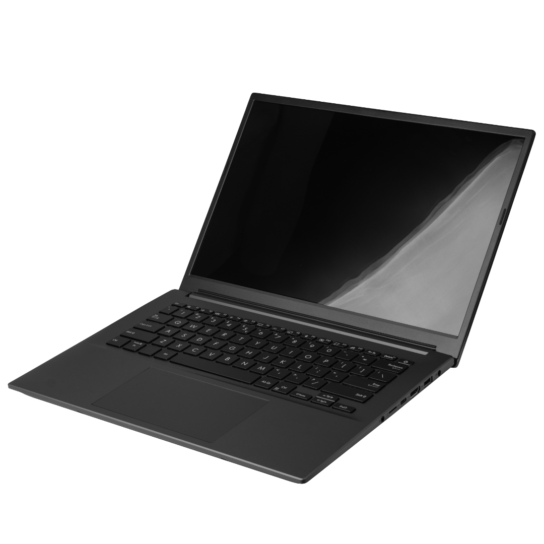 Schwarzer Laptop.