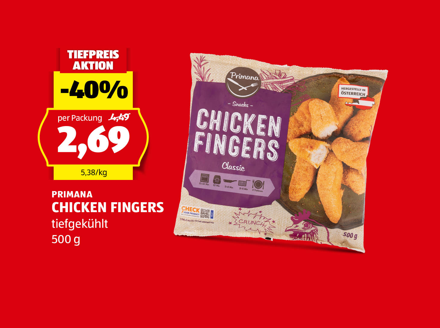Primana Chicken Fingers, € 2,69