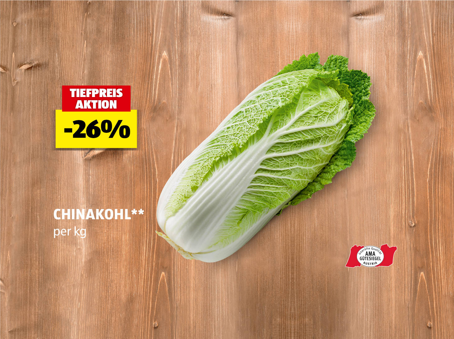 Chinakohl, per kg, -26% preisgesenkt gegenüber dem am 22.10. gültigen Verkaufspreis