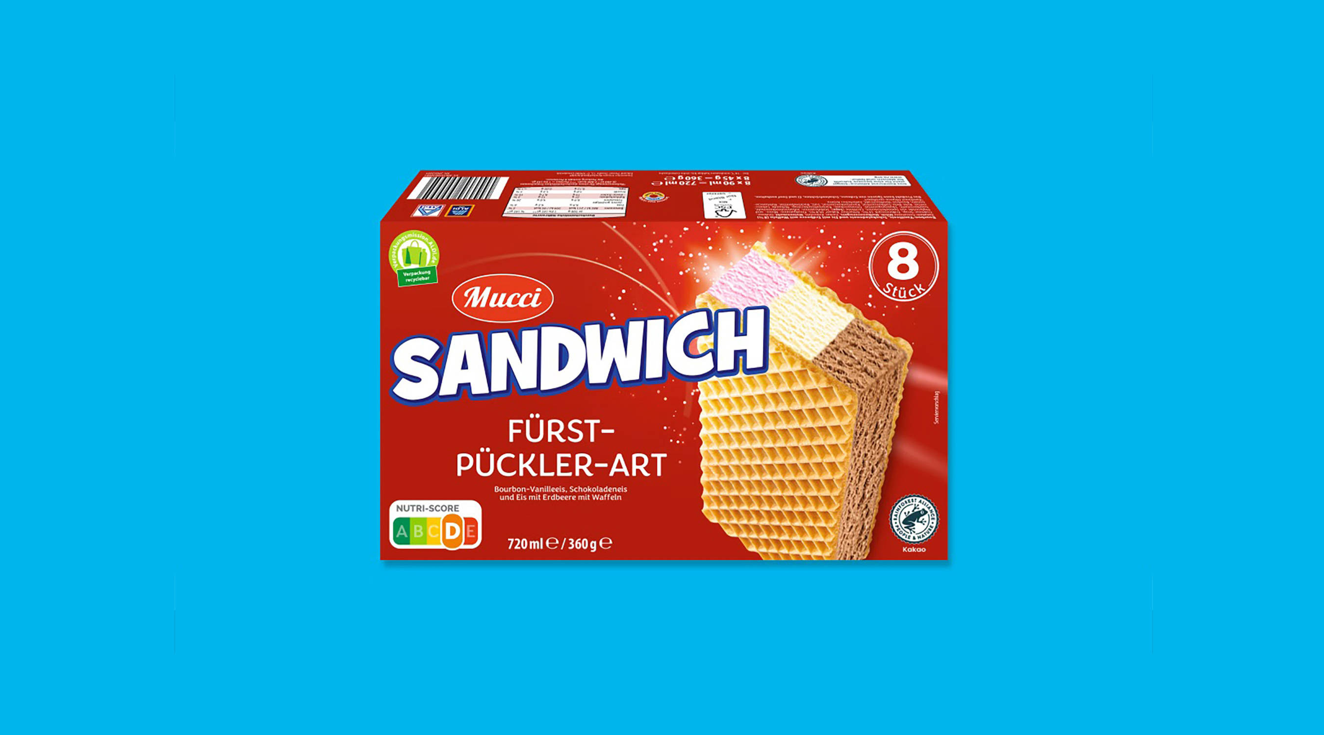 Produktbild MUCCI Eis Sandwich.