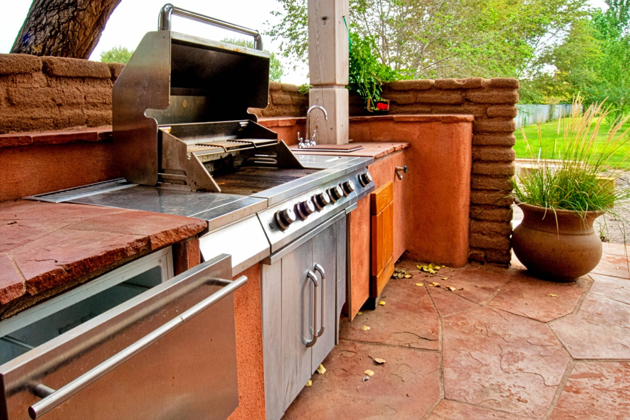 Outdoor Grilltheke.