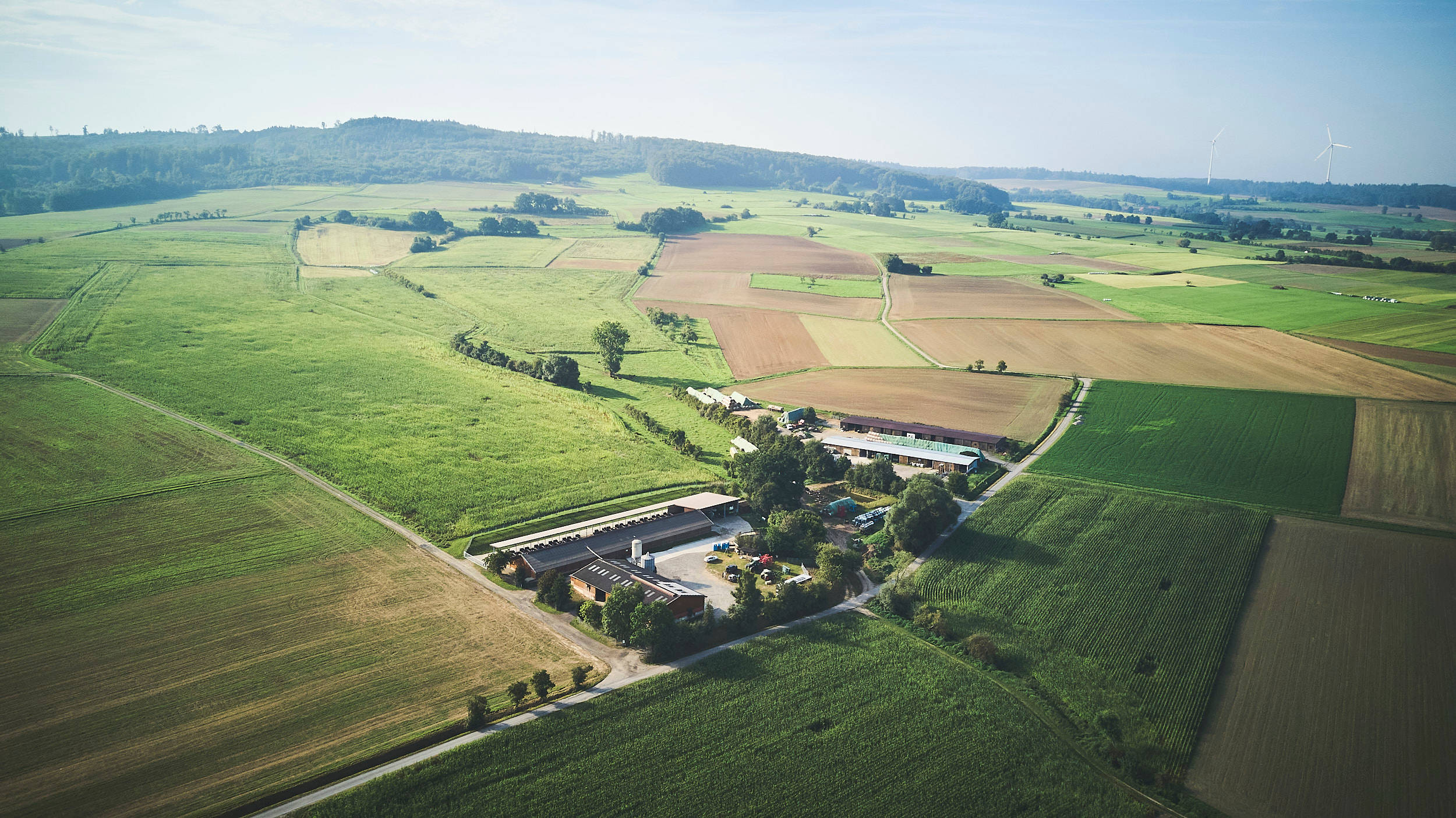 Der Naturland-Hof Fritz-Emmerich von oben.
