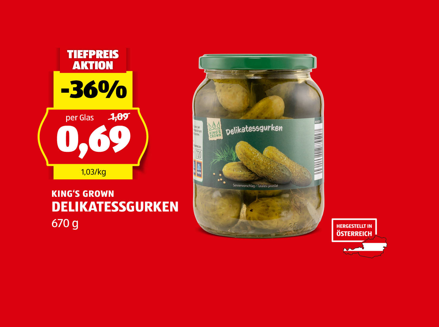 King's Crown Delikatessgurken, € 0,69