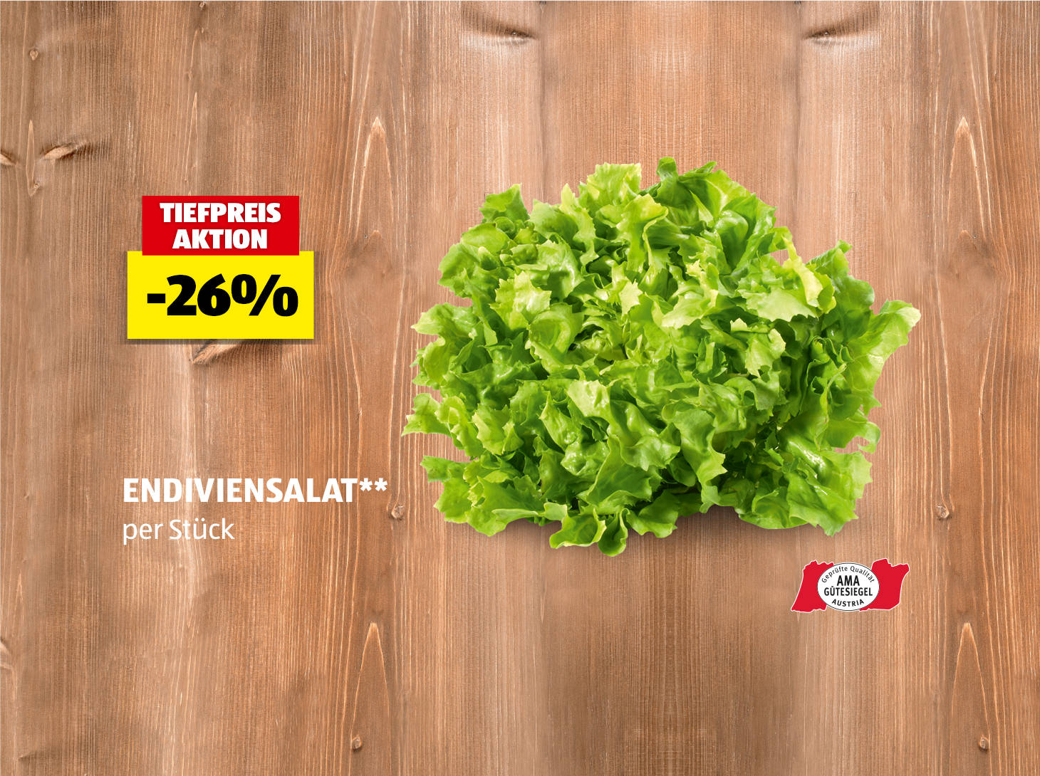 Endiviensalat, per Stück, -26% preisgesenkt gegenüber dem am 22.10. gültigen Verkaufspreis