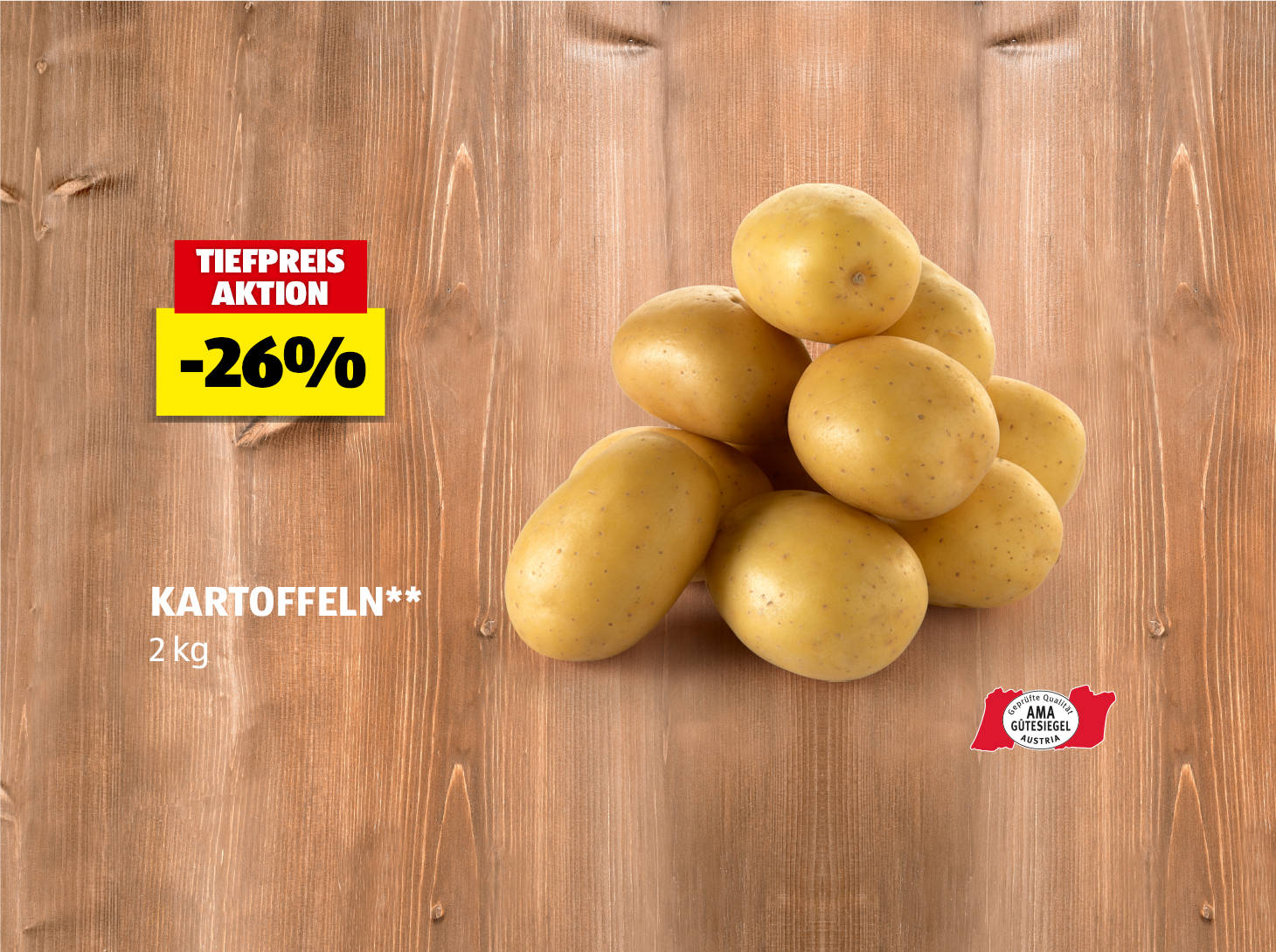 Kartoffeln, 2 kg, -26% preisgesenkt gegenüber dem am 22.10. gültigen Verkaufspreis