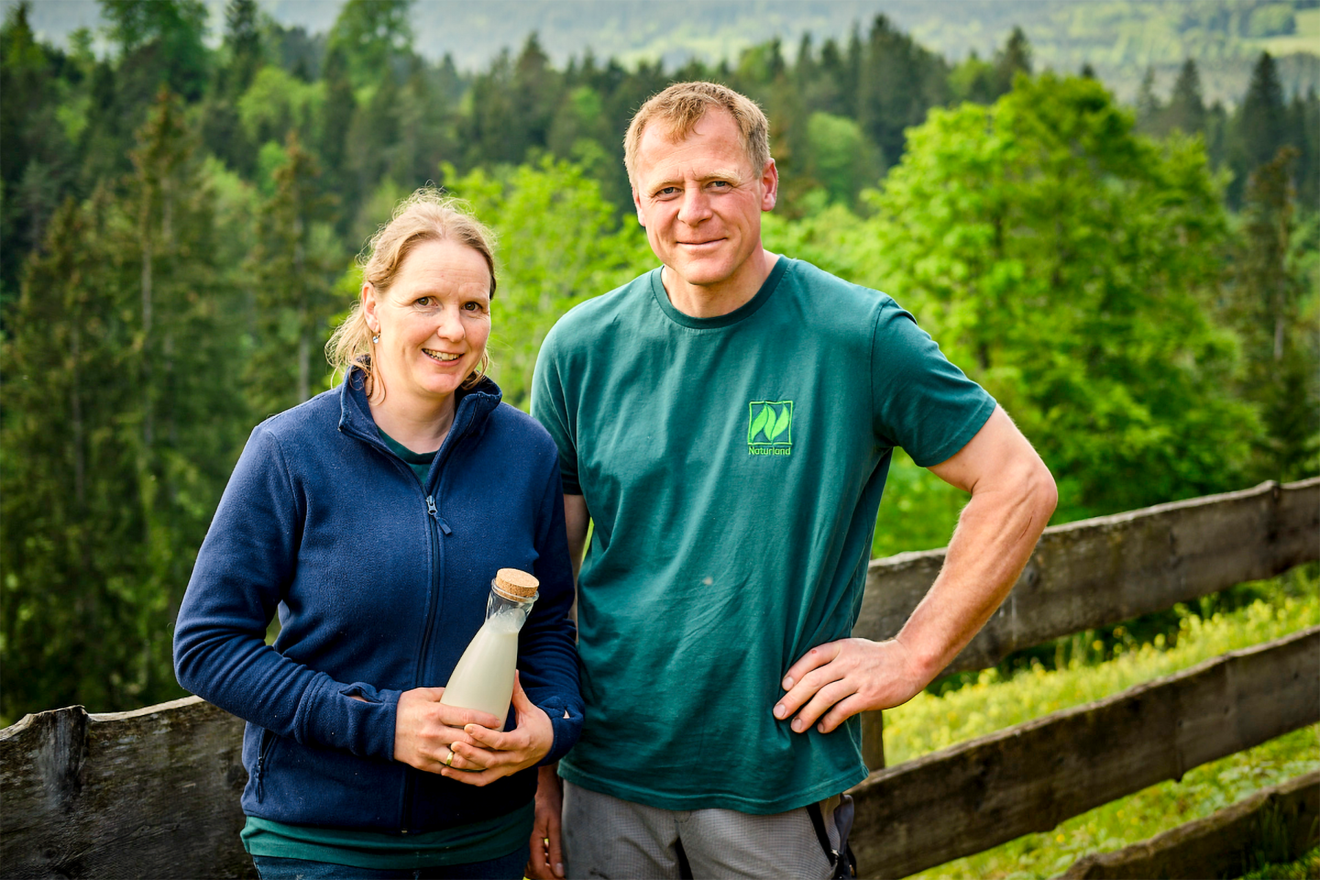 Naturland-Landwirte Frau und Herr Fichtner.