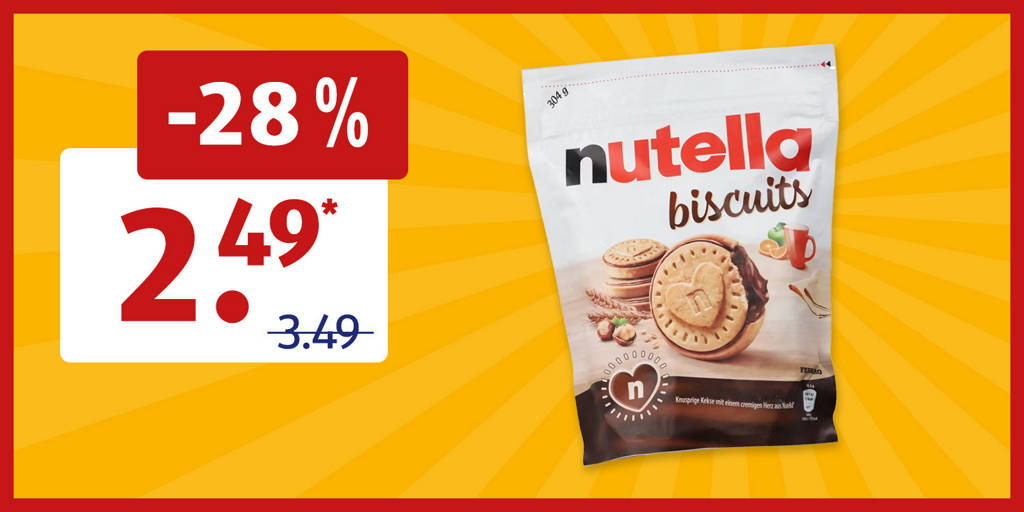 Nutella Biscuits -28% günstiger!