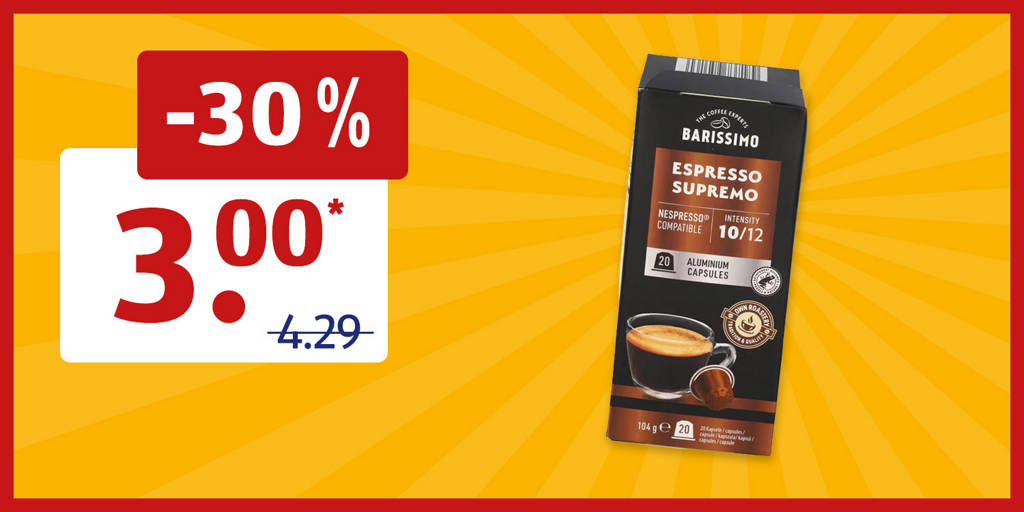 Barissimo Espresso Kapseln-30% reduziert!