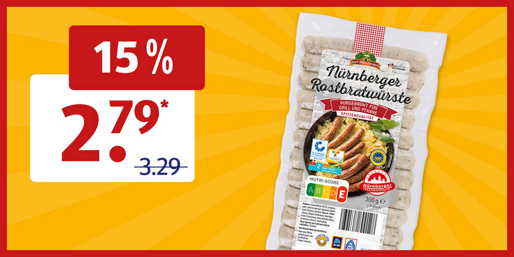 Nürnburger Rostbratwürste im Angebot
