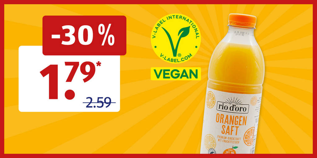 Orangensaft im Angebot