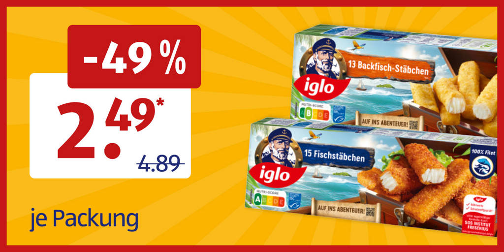 Iglo Fischstäbchen im Angebot