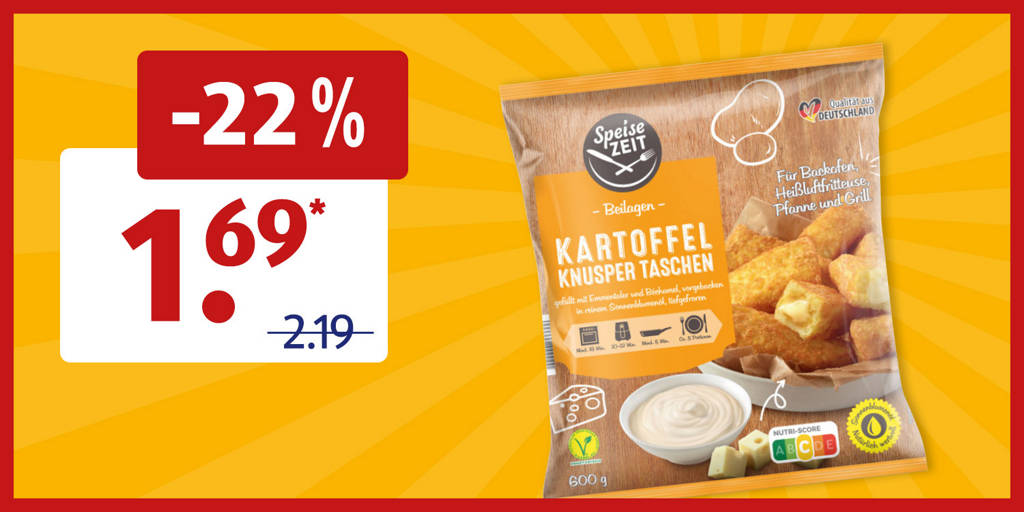 Kartoffeltaschen im Angebot