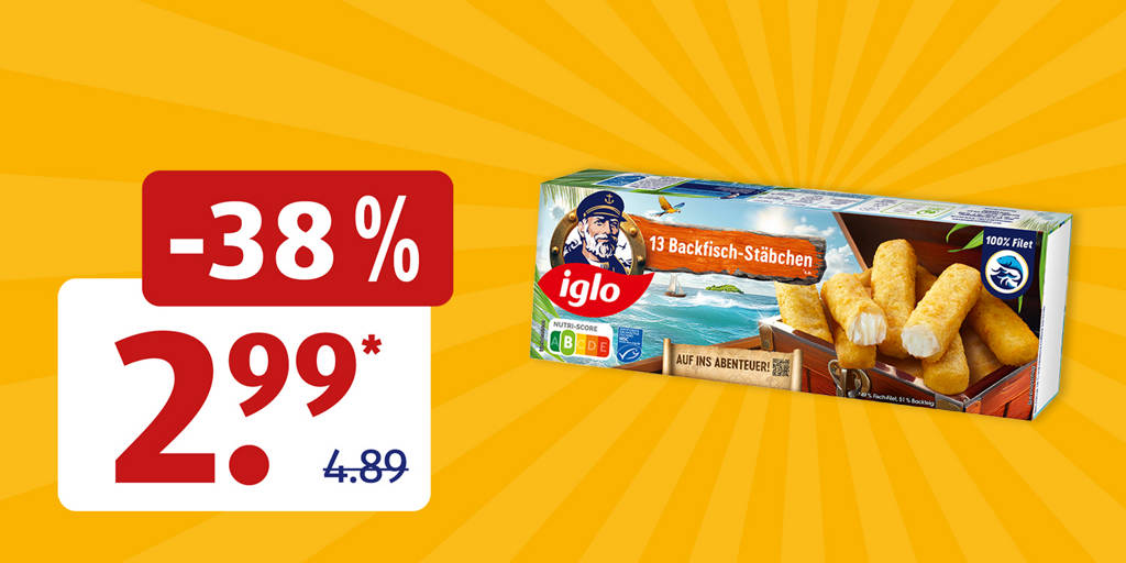 Iglo Backfisch-Stäbchen 364 g