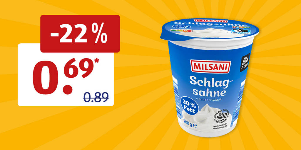 Milsani Schlagsahne im Angebot