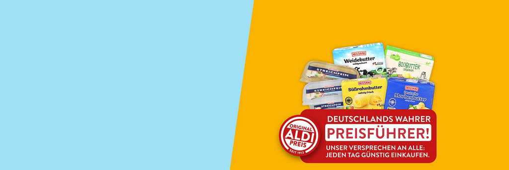 Deutschlands wahrer Preisführer! Butter dauerhaft reduziert!