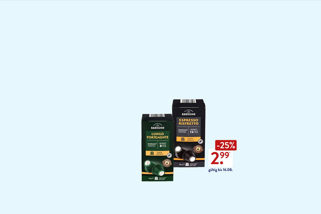 Barissimo Kaffeekapseln - gültig bis zum 17.08.2025