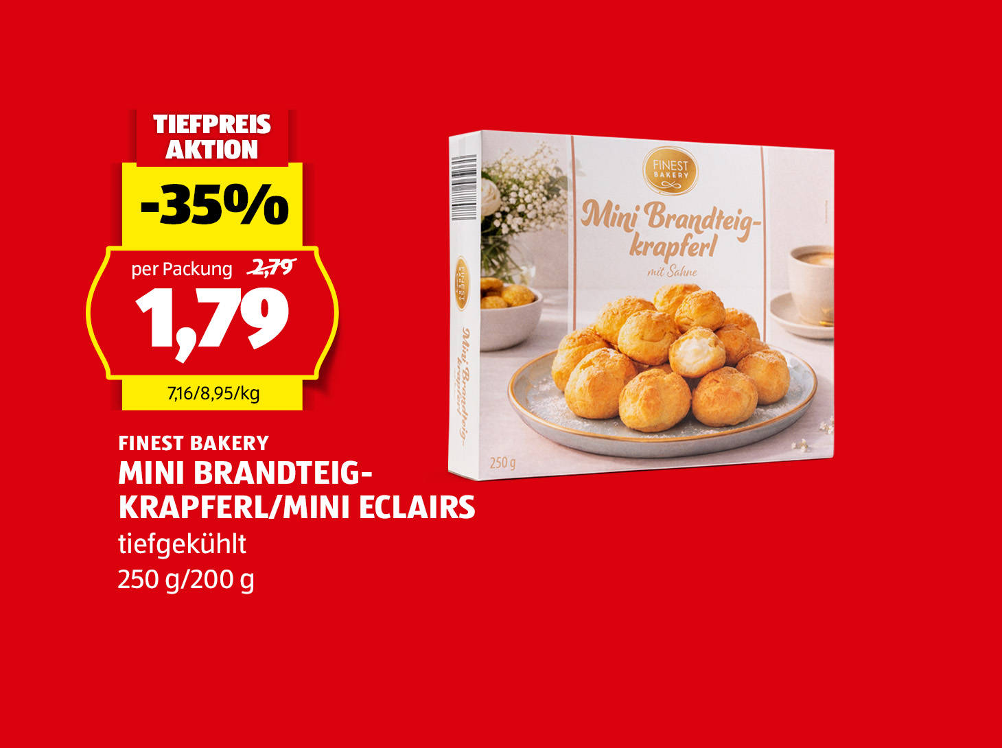 Finest Bakery Mini Brandteigkrapferl/Mini Eclairs, € 1,79