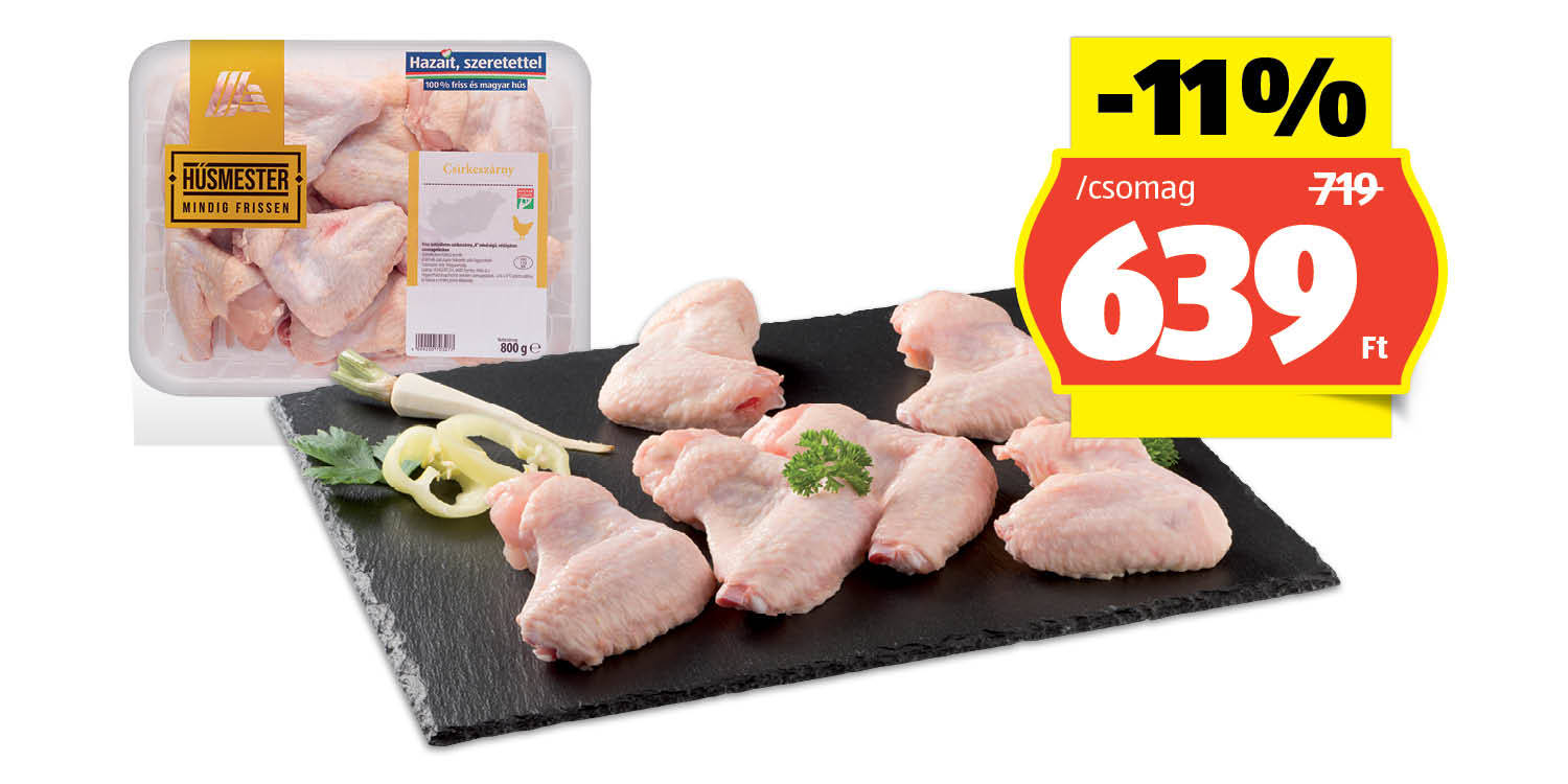 HÚSMESTER Friss csirkeszárny, 800 g/csomag