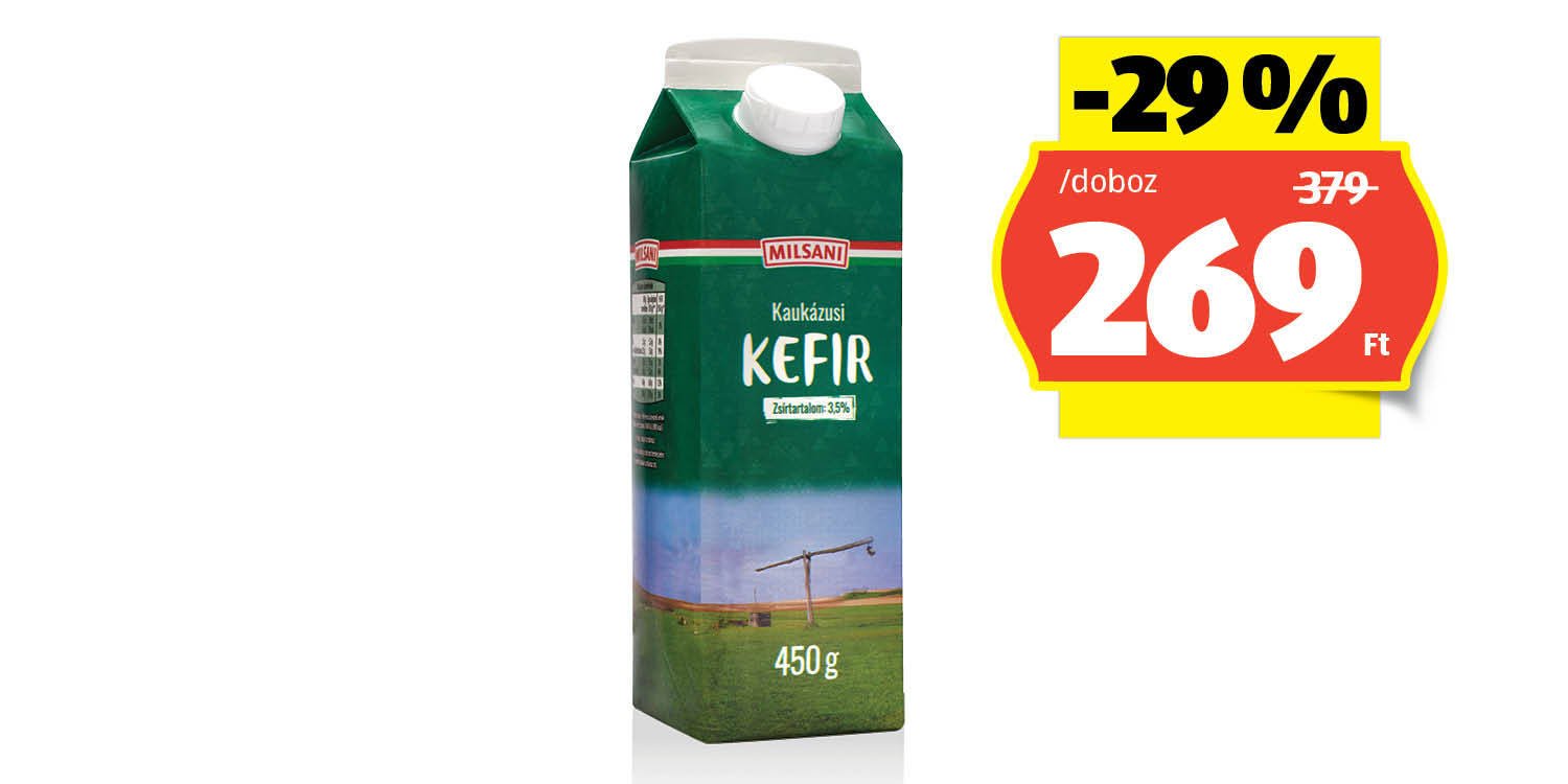 MILSANI Kaukázusi kefir, 450 g/doboz