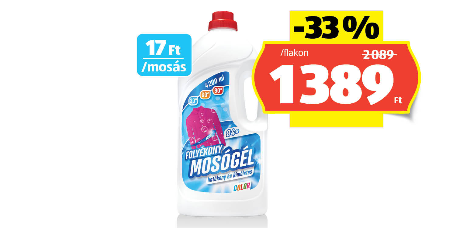 Folyékony mosószer, 4,2 l/flakon