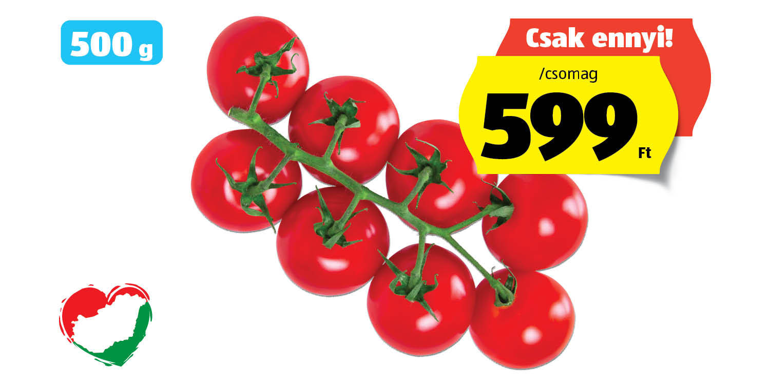 Fürtös koktélparadicsom, 500 g/csomag