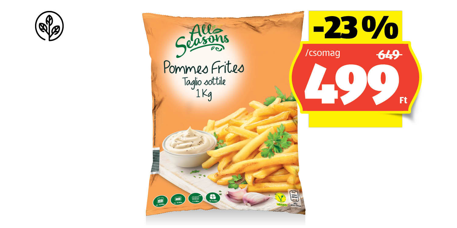 ALL SEASONS Hasábburgonya, 1 kg/csomag