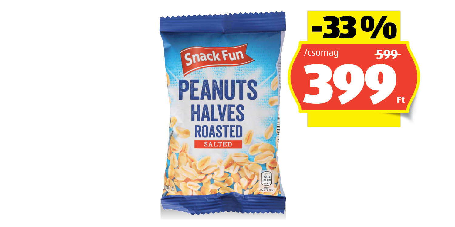 SNACK FUN Földimogyoró, 200 g/csomag