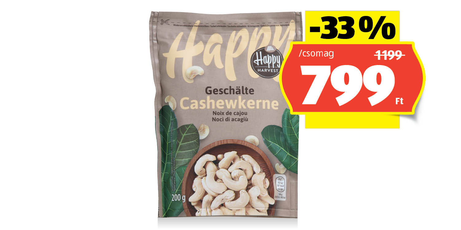 HAPPY HARVEST Kesudió, 200 g/csomag